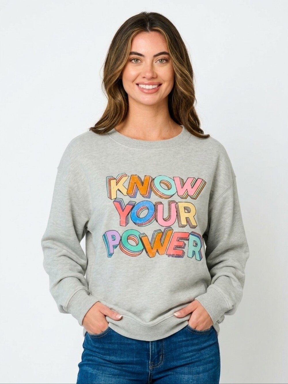 Vintage Canvas Know Your Power Oversized Sweatshirt